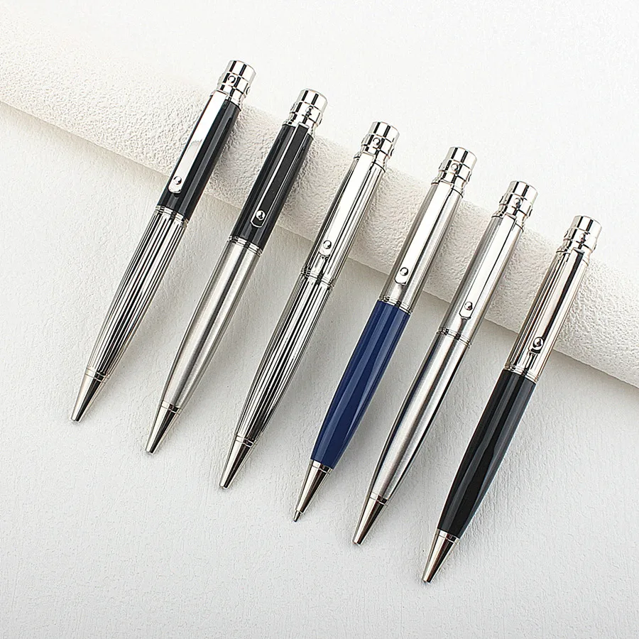 

Поворотная металлическая шариковая ручка, шариковые ручки в полоску, выдвижные вращающиеся металлические ручки-роллеры, крутая ручка