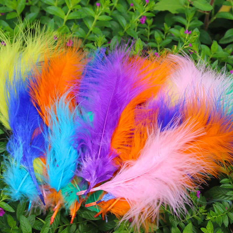 4-6 인치 터키 Marabou 깃털 DIY 공예 웨딩 파티 장식을위한 푹신한 깃털 치킨 깃털 쥬얼리 용품
