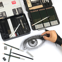 Drawing Pencil Set Sketching Pencils Art Painting Tool Iron Box Portable Professional Drawing Supplies for School Office Home