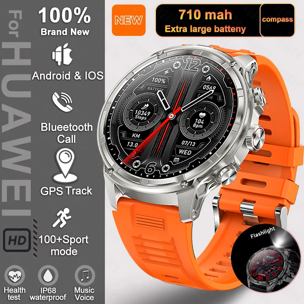 

Смарт-часы для Android и iOS с GPS-трекером, мужские, с AMOLED-экраном Ultra HD 1,85 дюйма, аккумулятором 710 мАч, Bluetooth-звонками, новинка 2026 года