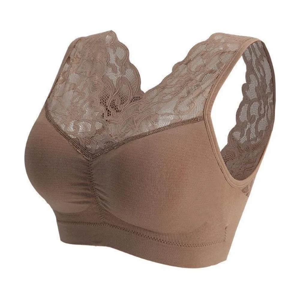 New Polyester Wireless Bra Lace Seamless Padded Bralette Comfortable Breathable Women Lingerie Women Underwear