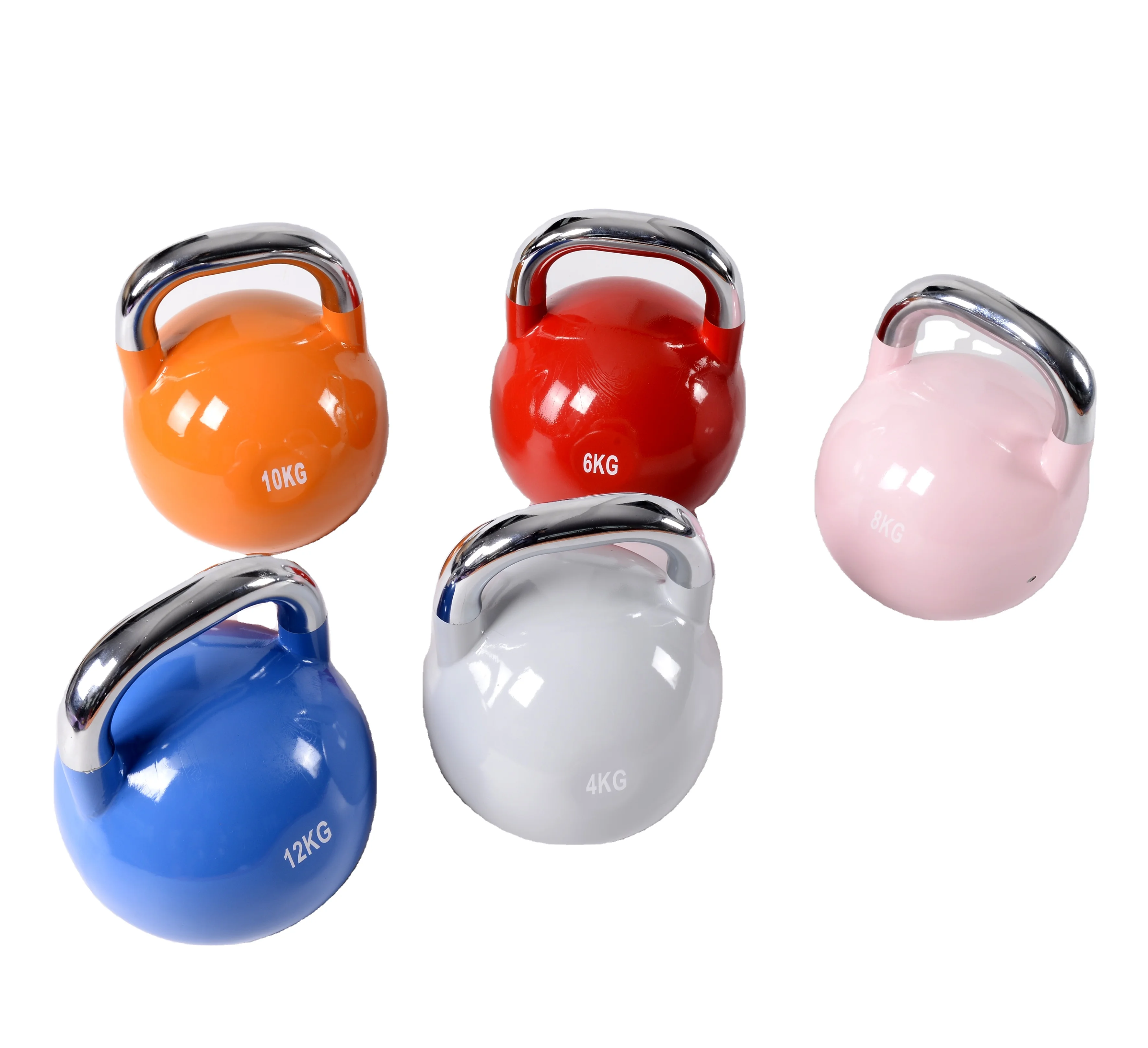 

Hotsale Electroplating Handle Painted Steel Competition Kettlebell 12kg-32kgpromote sales