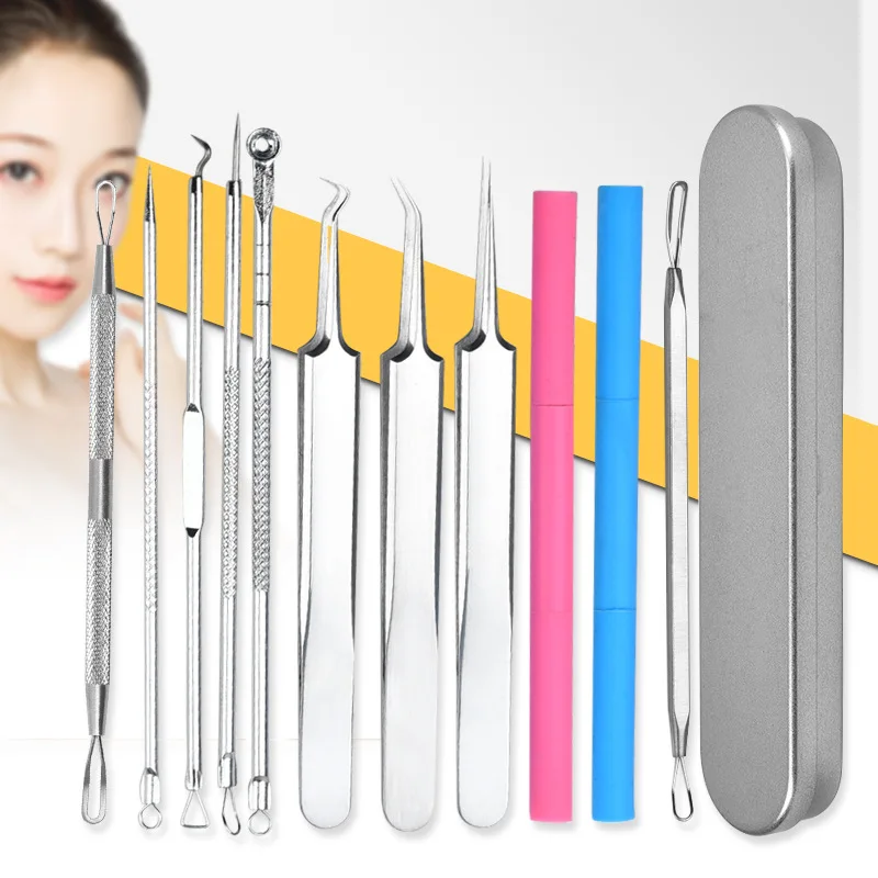 Acne Needle Tweezers Light Blackhead Blemish Pimples Removal All Skin Types Ideal Gift for Facial Care Facial Care Tools