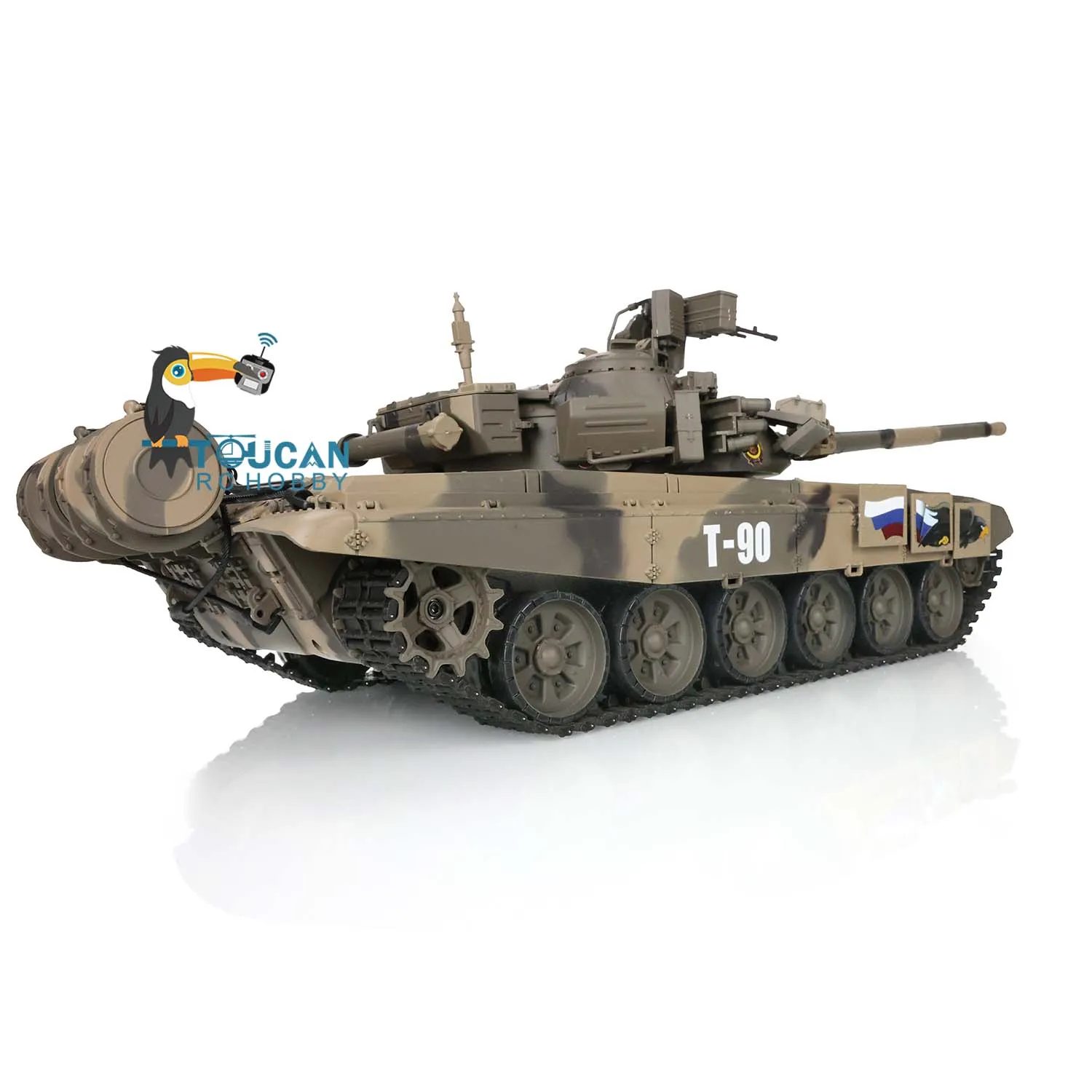 1/16 Scale 2.4Ghz HENG LONG 7.0 Plastic Ver Russia T90 RTR RC Tank 3938 Model Toys Radio Cars Machine Gun BB Shoot TH17842