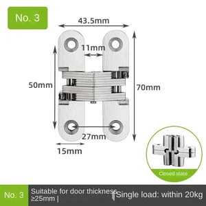 Verstecktes Torscharnier, unsichtbare Scharniere aus Edelstahl, versteckt 6 Hauptverkäufe scharben breite Türen - №3