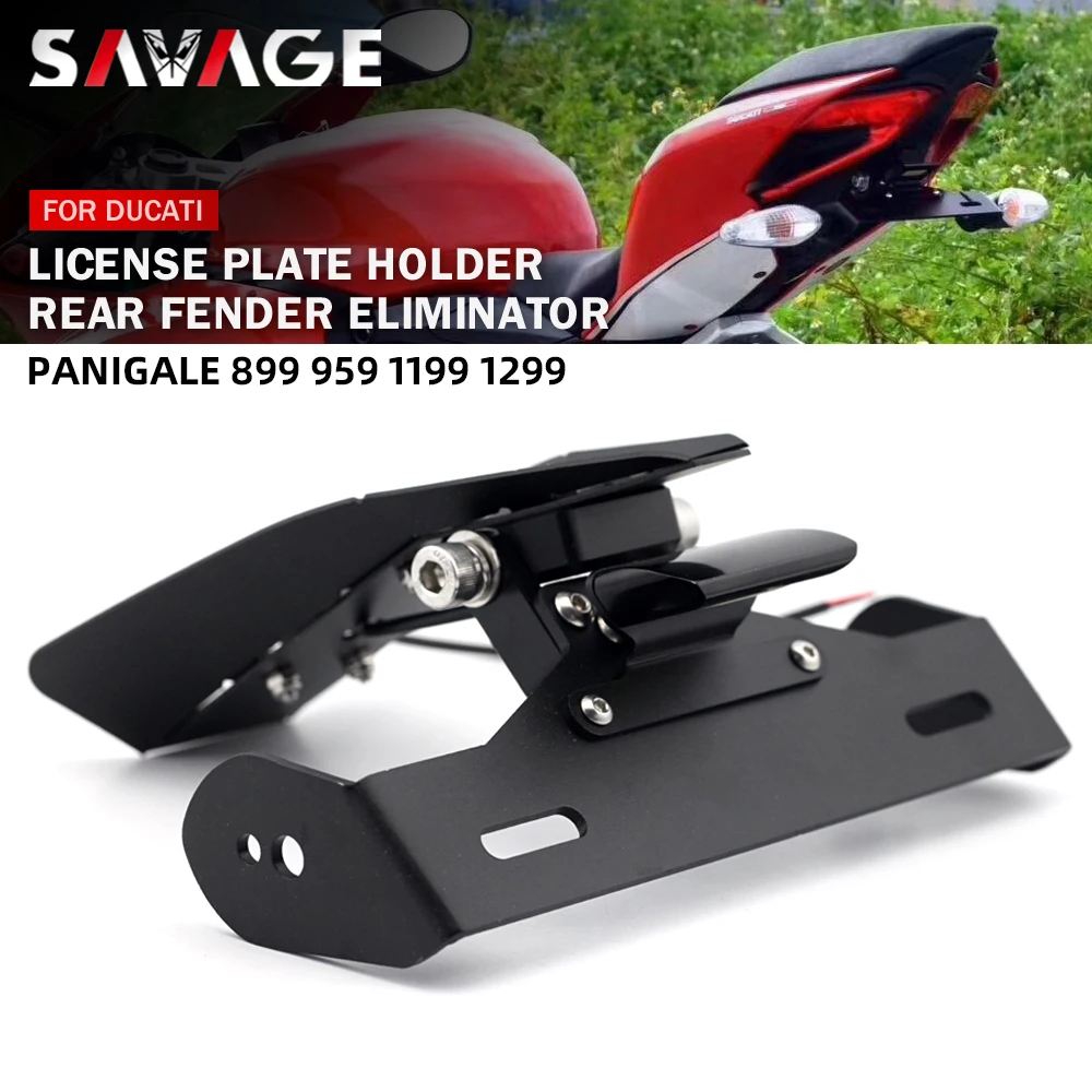 License Plate Holder LED Light For DUCATI Panigale 899 959 1199 1299 Panigale/S/R Motorcycle Tail Tidy Fender Eliminator