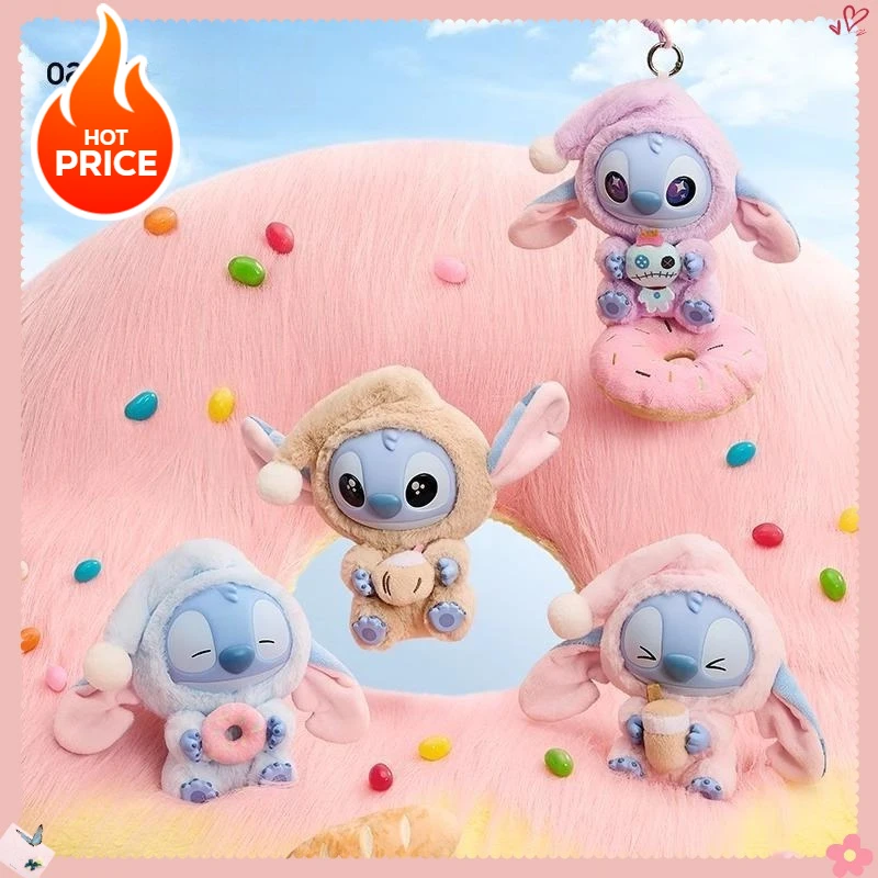 

Miniso Disney Stitch Velvet Blind Box Doll Mingchuangyoupin Disney stilqi esmalte de terciopelo muñeca de caja ciega
