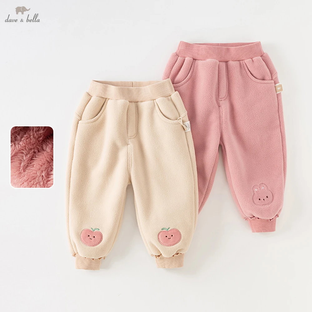 

Dave Bella Infant Baby Girls Boys Pants Cartoon Applique Elastic Waist Trousers Knit Casual Kid Child Pants DB4238272