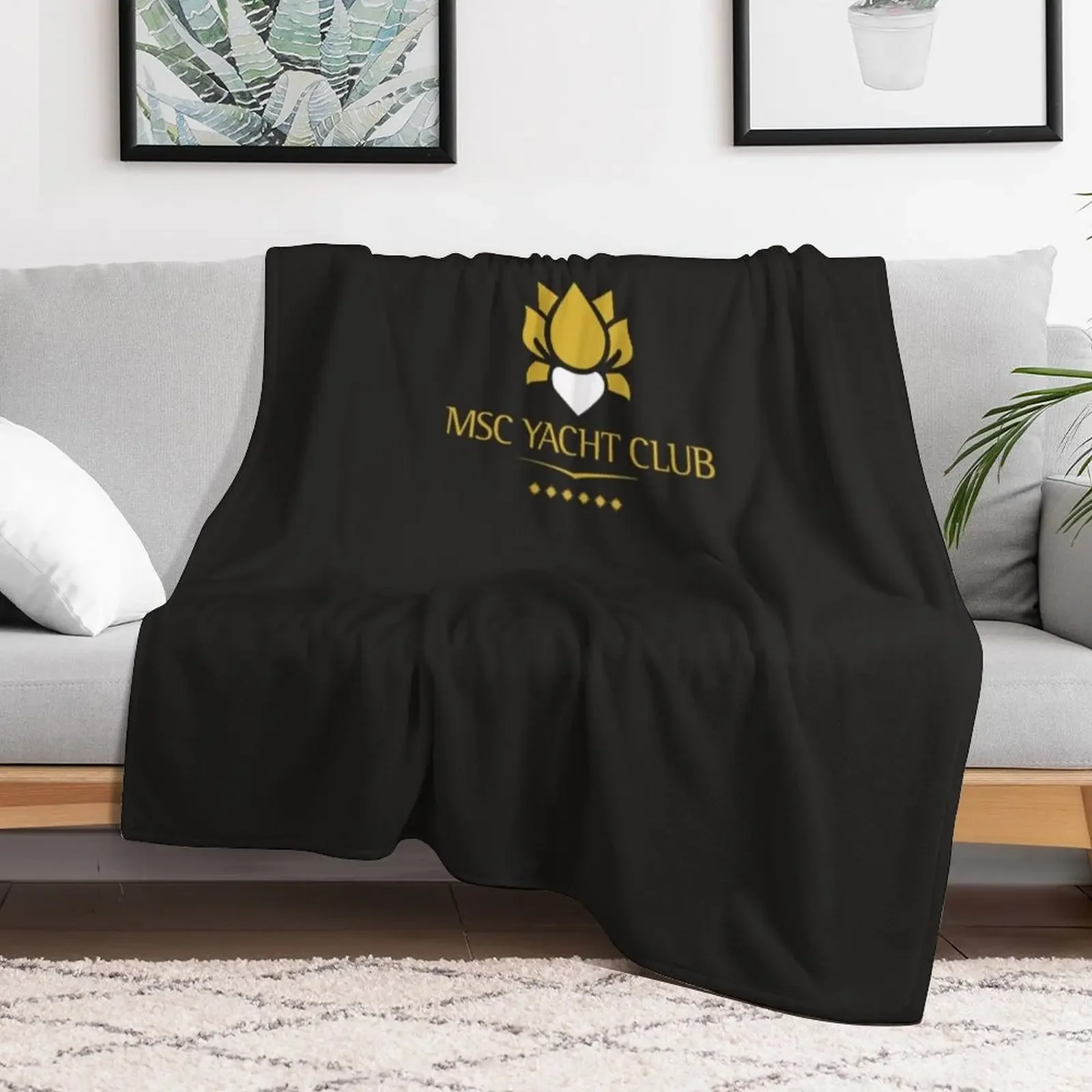 MSC Yacht Club Logo Design Classic T-Shirt Throw Blanket Luxury St Fashion Sofas Blankets