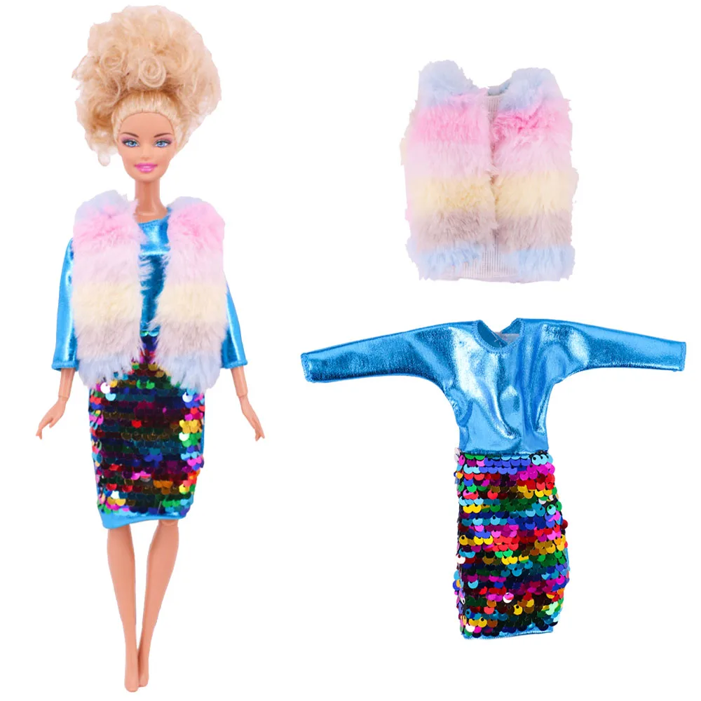 Puppe blaue Kleidung, Mode Mantel, Hose, Kleid, Meerjungfrau Kleidung, geeignete 30cm bjd Puppe und 11,5 Zoll Puppen, Geschenk, Mädchen Puppe Zubehör