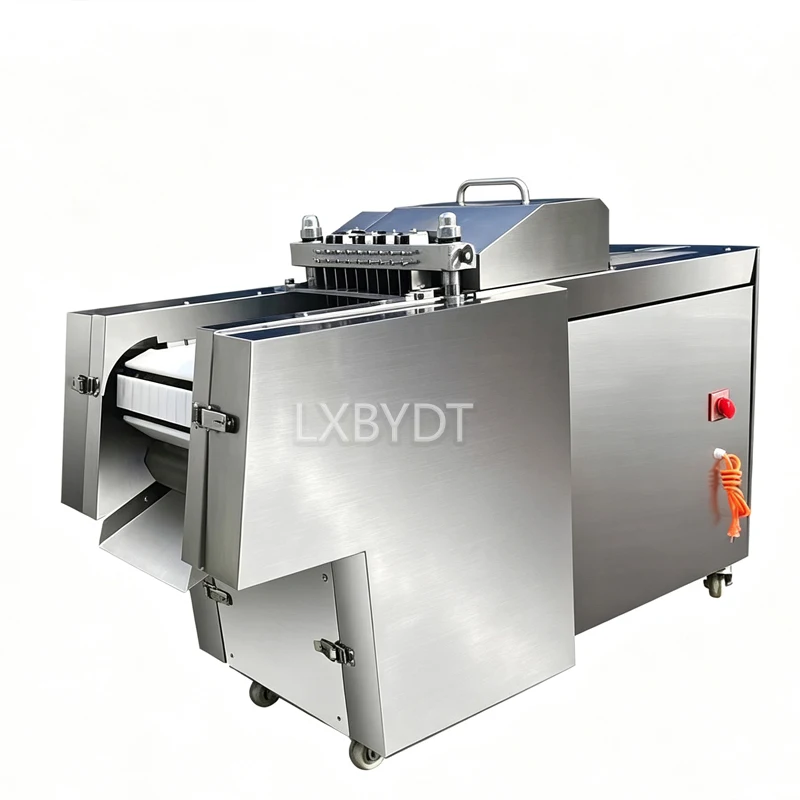 Industrial Meat Chopper, Chicken Dicing Equipment, High Output Stainless Steel Poultry Block Cutting Machine
