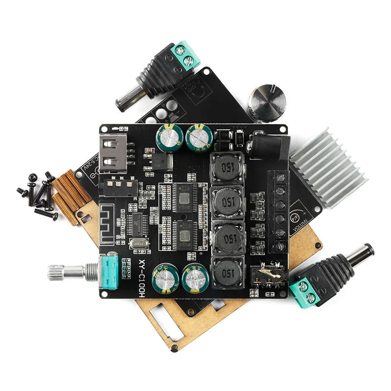 Плата усилителя мощности 100WX2 TPA3116D2, цифровой аудио усилитель мощности, Bluetooth 5,0, двухканальный Hi-Fi стерео домашний кинотеатр, AUX USB