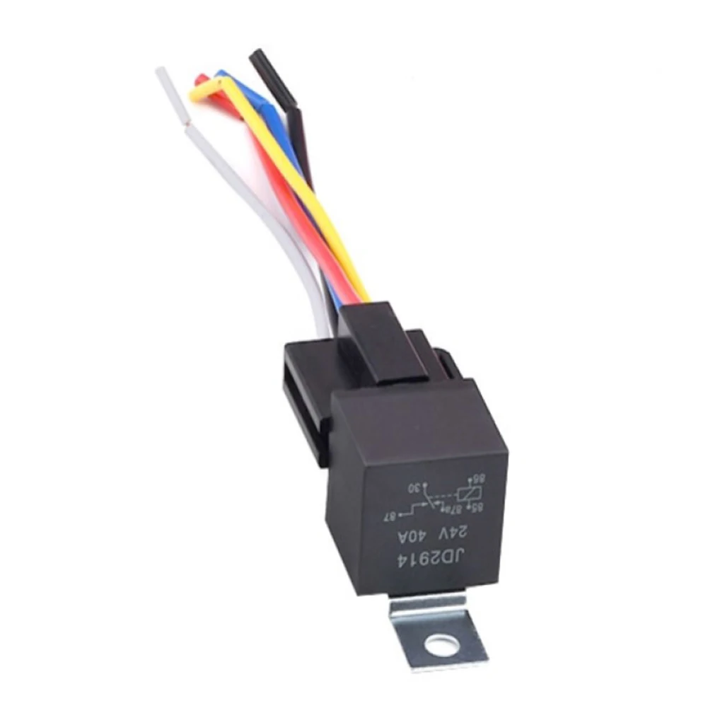 40A Waterproof Relay with 5 Pin Socket for Automotive Use Engineered for Excellent Conductivity and Durability