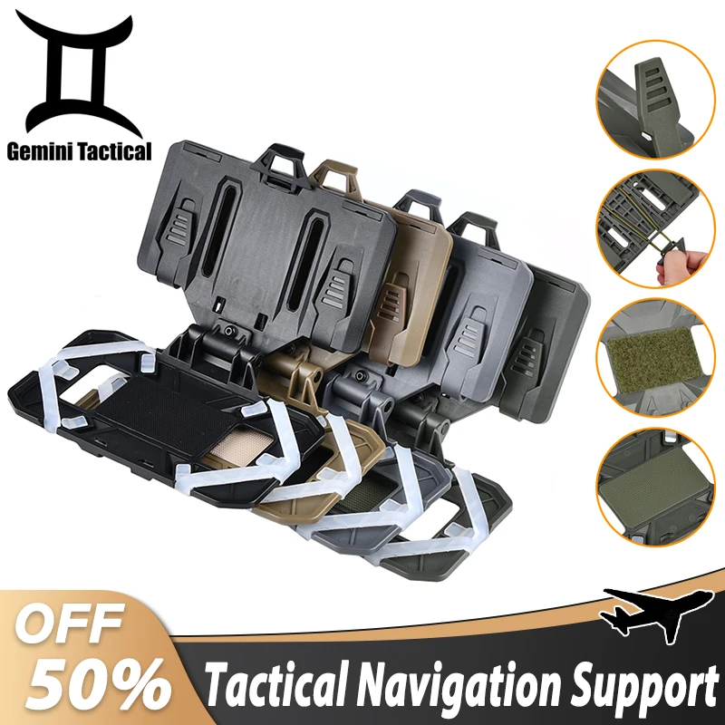 

WADSN New Tactical Vest Mobile Phone Holder Foldable Cell Phone Board Plate Molle Carrier Board Molle Mount For 4.7"-6.7" Screen