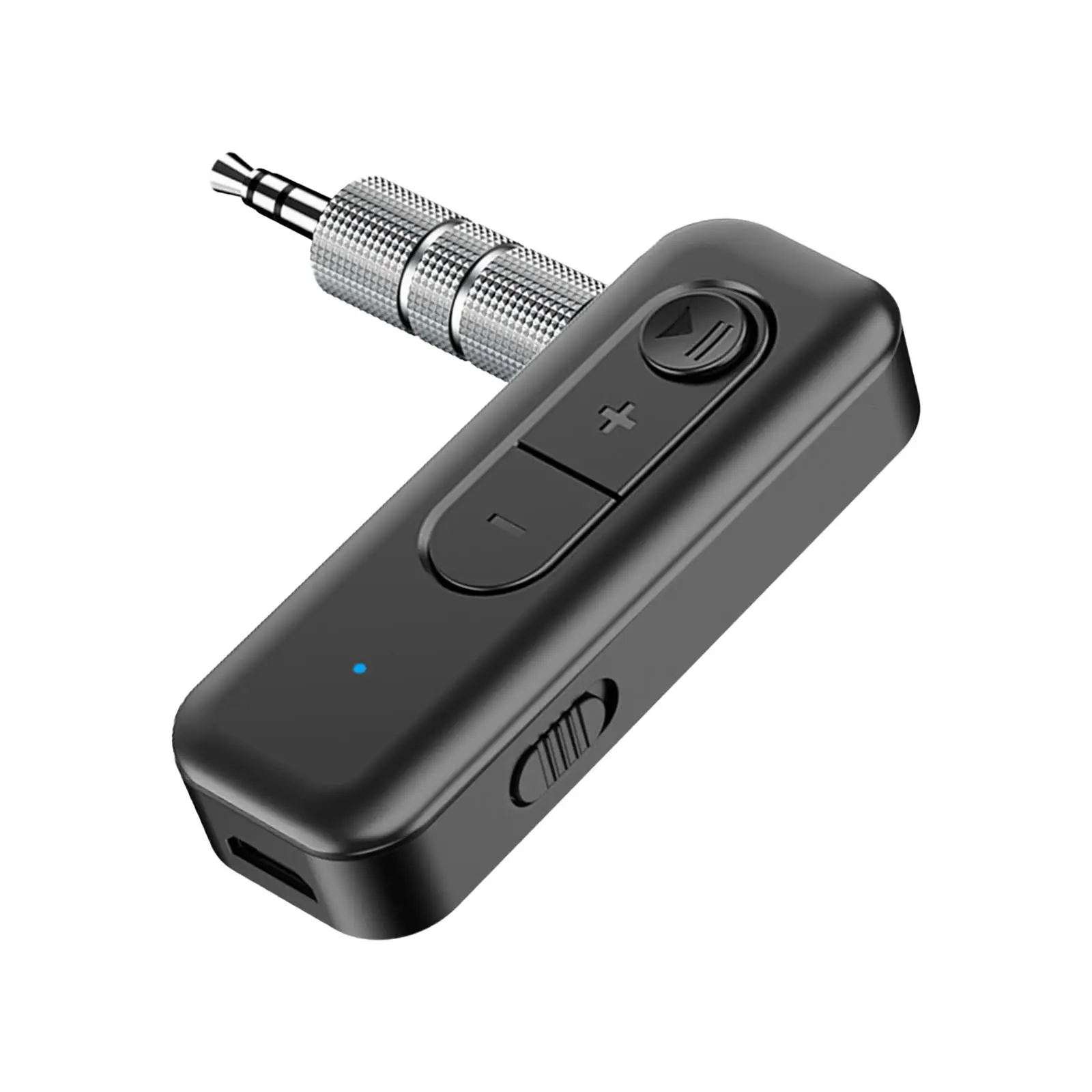 3.5mm Aux Bluetooth Audio Adapter Portable Transmitter Receiver with Clip Noise Cancelling for Car Home Stereo Wired Headphones