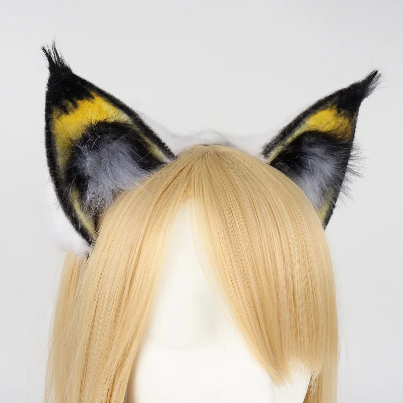 Kawaii Fox Orelhas Headband para Meninas, Acessórios de Cabelo, Hoop Headwear, Cosplay Headdress, Halloween Party, Arkknight, Kaltsit, JK