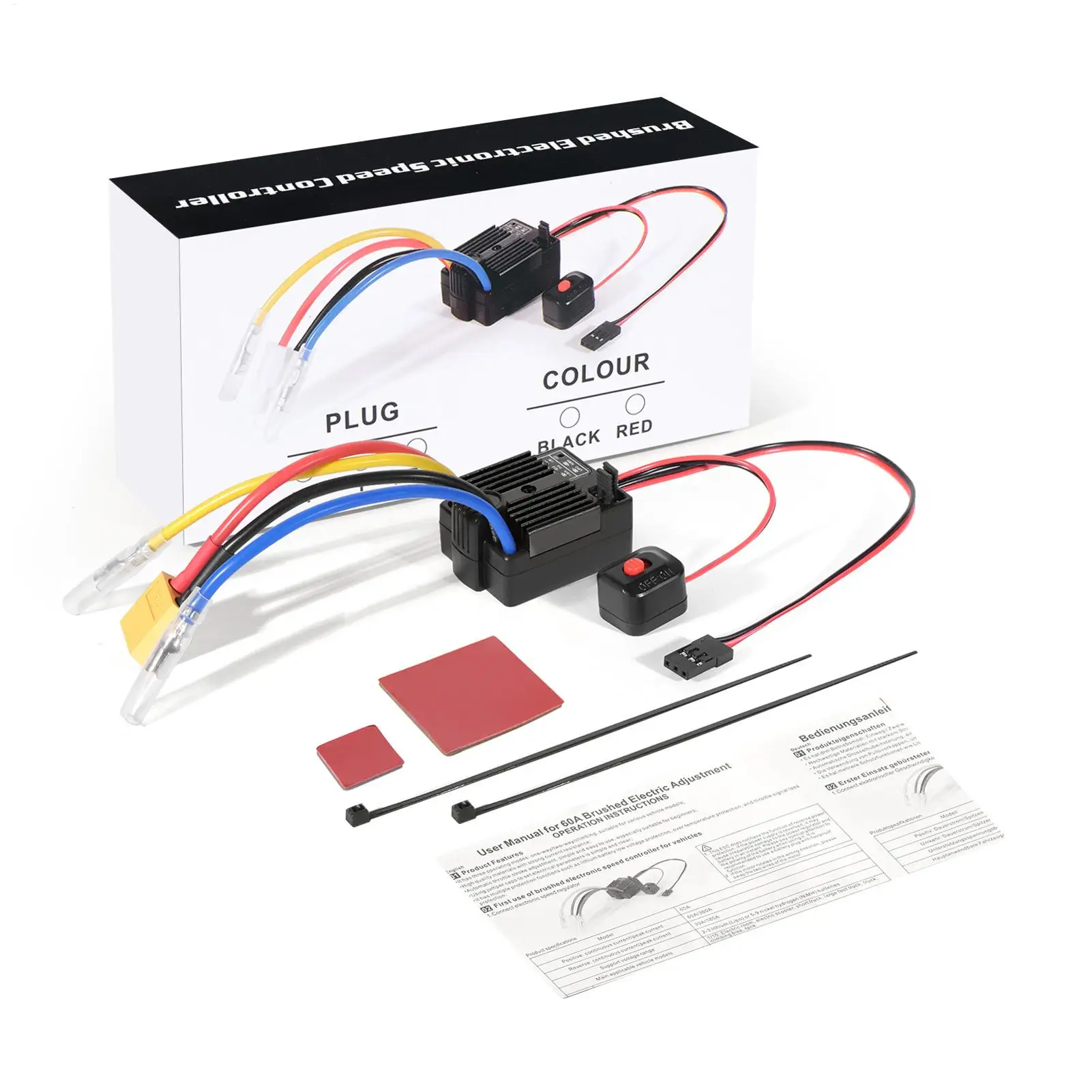 Speed Controller Waterproof 1/10 RC Car Brushed Regulator Module Brushed Speed Controller For Outdoor Dirt Sand Rainy Day Beach view 5