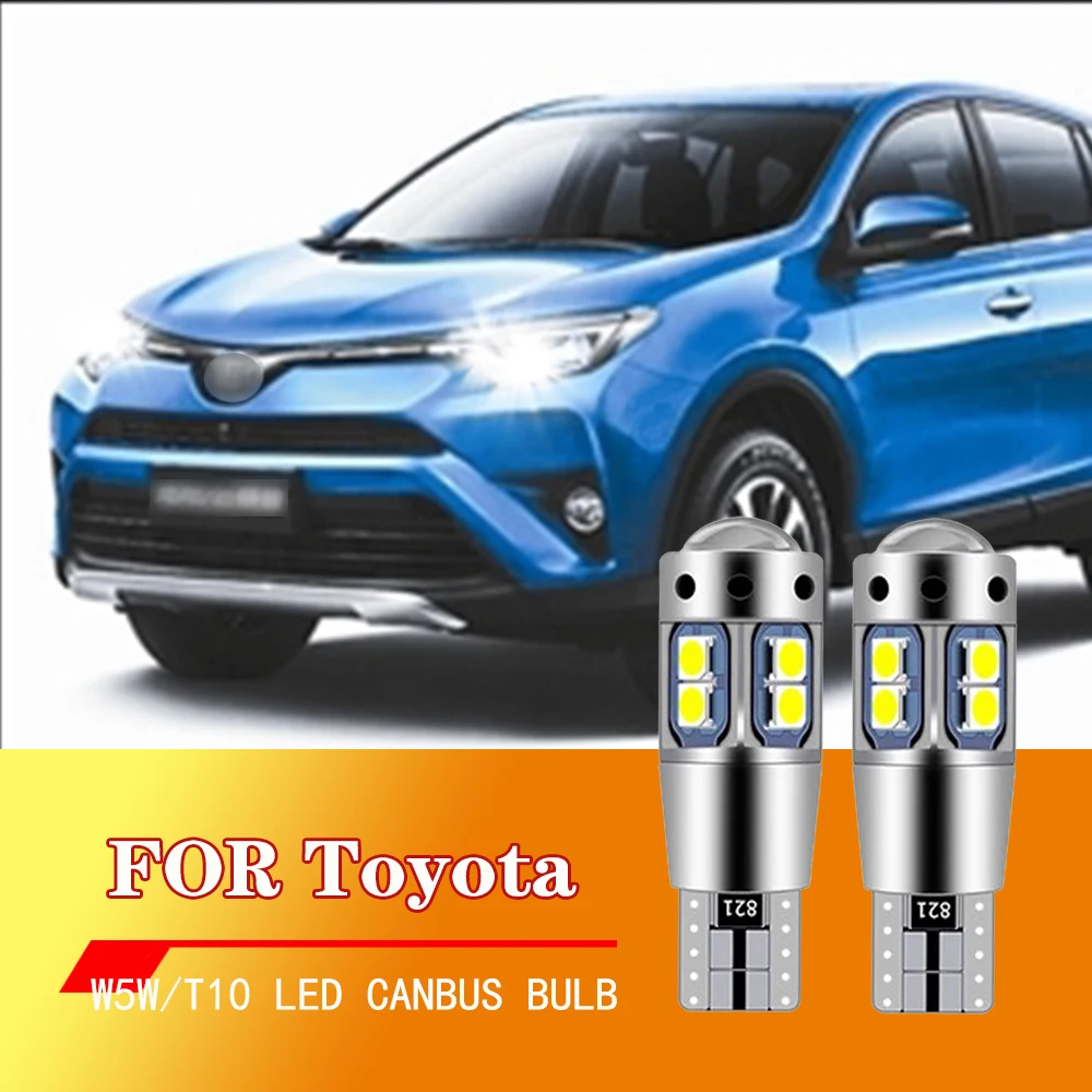 

2pcs Canbus For Toyota Rav4 1994-2009 2010 2011 2012 2013 2014 2015-2017 T10 W5W LED Clearance Side Marker Parking Lights Bulbs