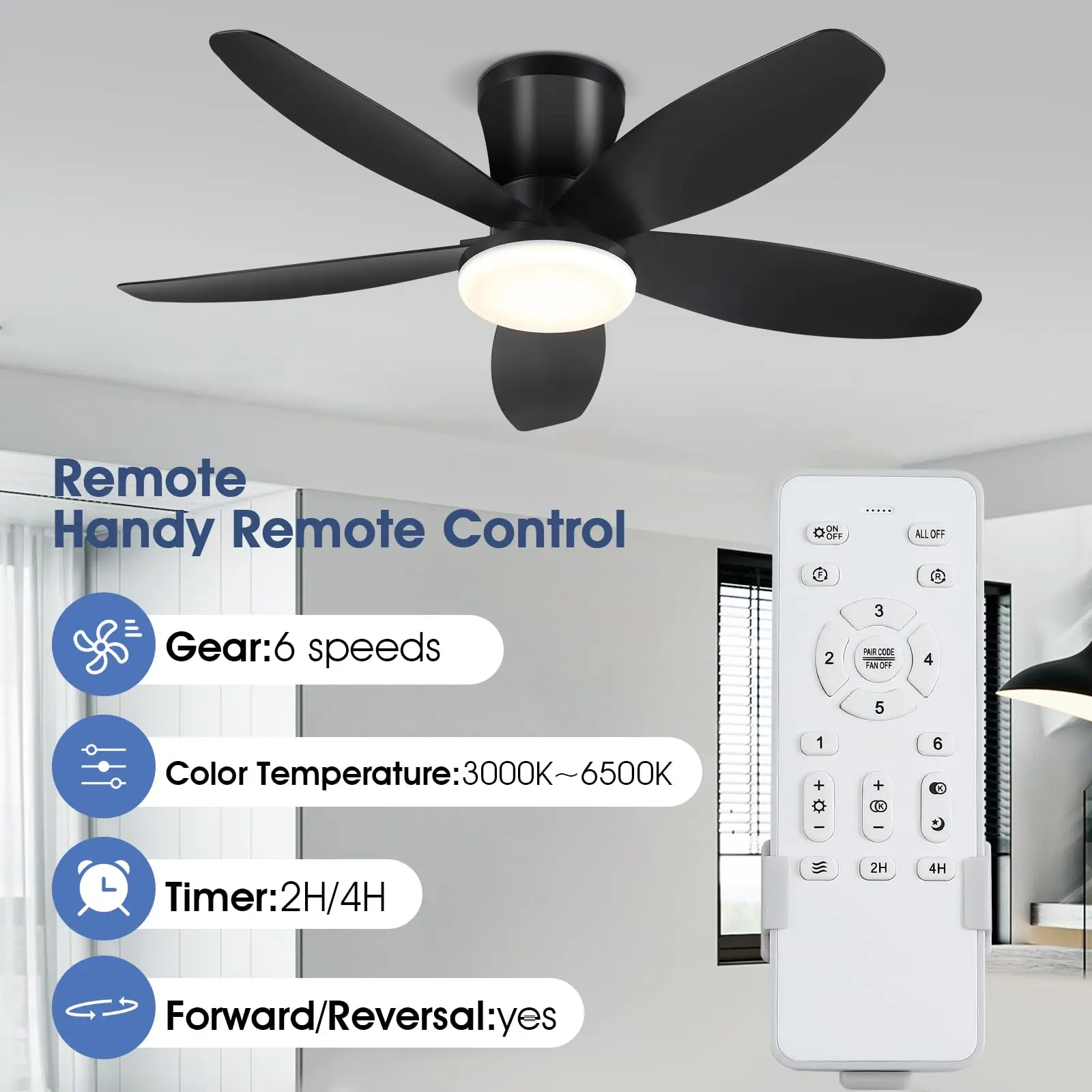 Energy-saving decorative upgrade for stylish living room bedroom home comfort quiet operation lighting modern ceiling fan light