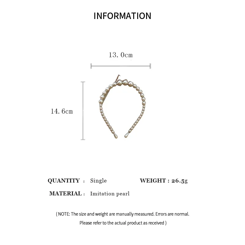 Imitation Pearl Flower Leaces Lint Double Layered Hairbands for Women Simple Luxury Jewelry Girls Party Daily Charms Accessories