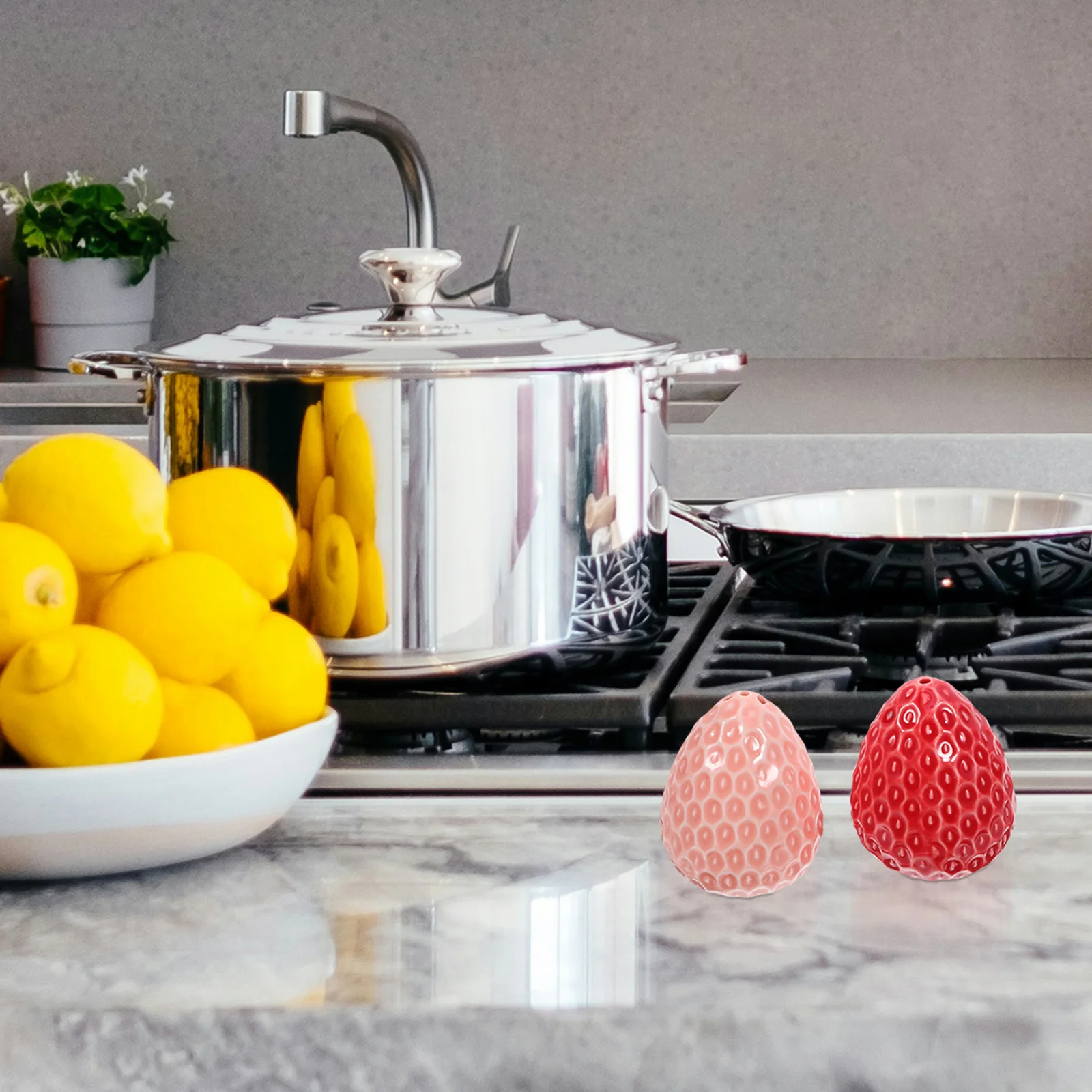 

2Pcs Ceramic Seasoning Jar Christmas Nutcracker Design Salt Pepper Shaker Kitchen Decor Small Spice Containers