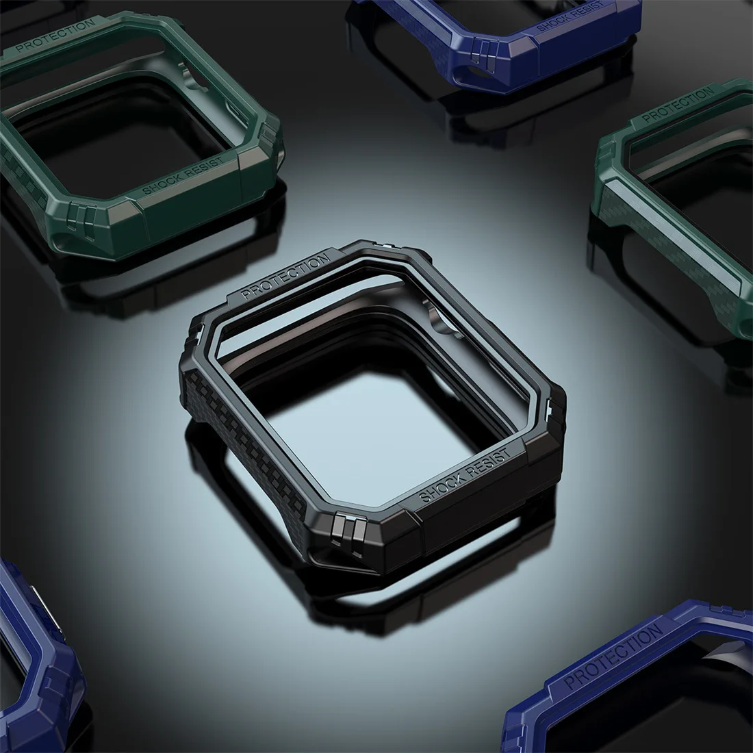 Бронированный защитный чехол из ТПУ для Apple iWatch, чехол 45 мм, 44 мм, 40 мм, аксессуары, защита из углеродного волокна, серия 10, 42 мм, 46 мм