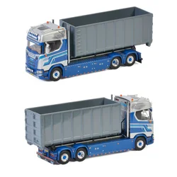 WSI 1/50 SCANIA S HIGHLINE | CS20H 6X2 TAG AXLE RIGED | HOOKFLIFT SYSTEM + CONTAINER 40M3 CONTAINER DieCast Model Car   Toy Car