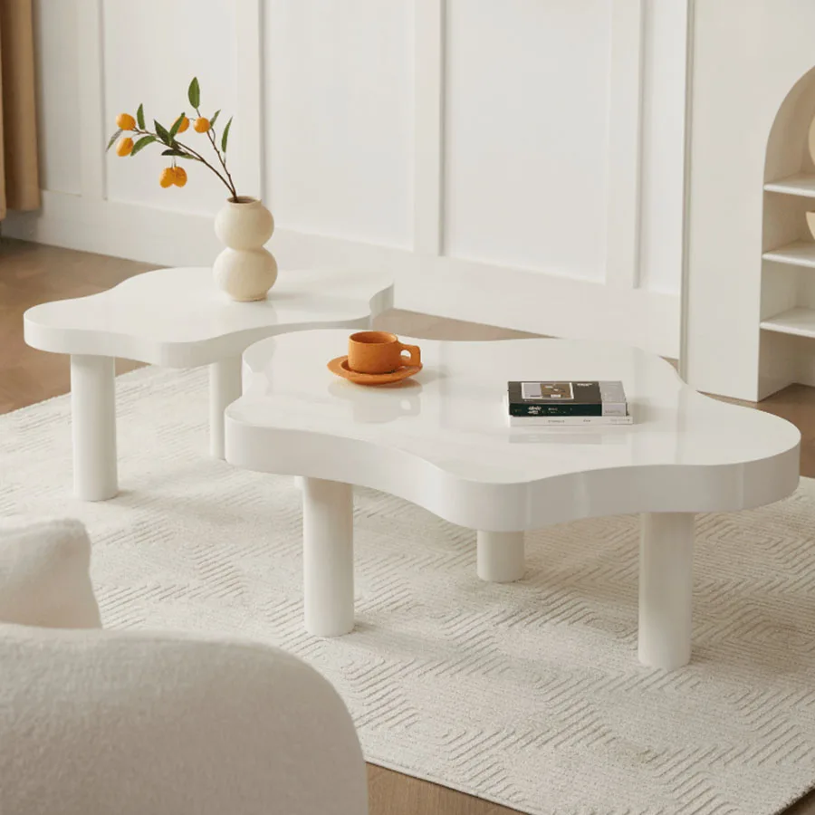 Minimalist White Coffee Tables Nordic Ideas Japanese Small Storage Aesthetic Natural Side Table Makeup Tisch Room Furniture