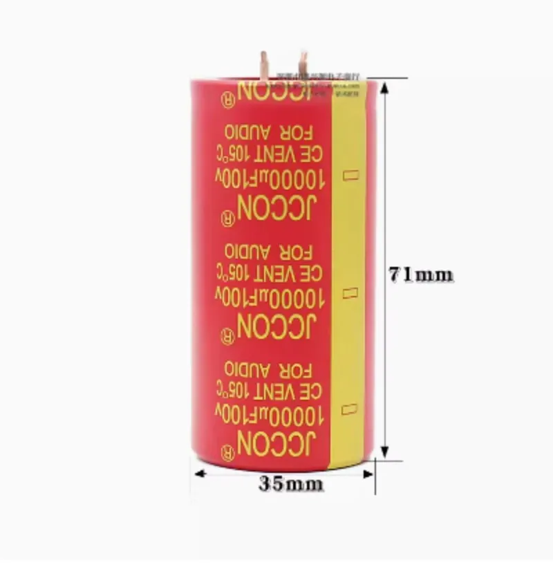 

2PCS JCCON 63V 80V 100V10000uf audio electrolytic capacitor 10000UF63V red robe copper foot high fidelity amplifier low ESR