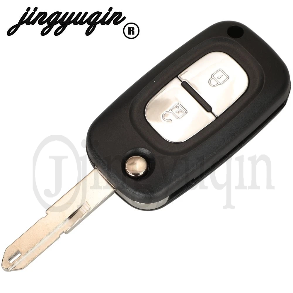 jingyuqin Oryginalny dla Renault Clio III Clio3 Megane Kangoo Flip Smart Remote Car Key FSK 434Mhz PCF7961A Chip 2/3 Button Fob