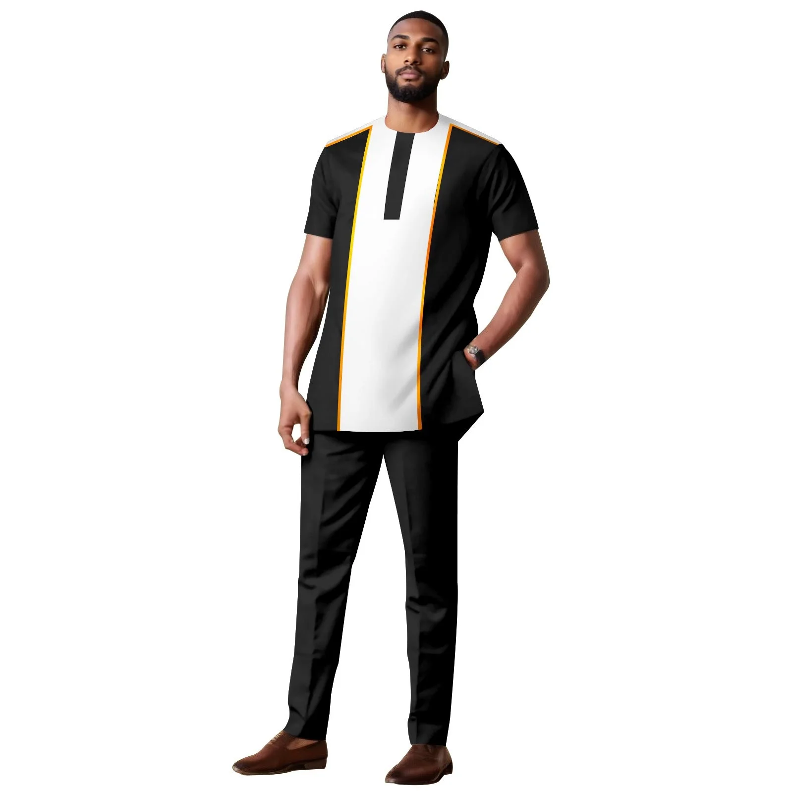 2024 Summer Sports Set Men's Short Sleeve T-shirt+Pants 2-piece Set Men's Oversized Size 3D Printed Pants Set