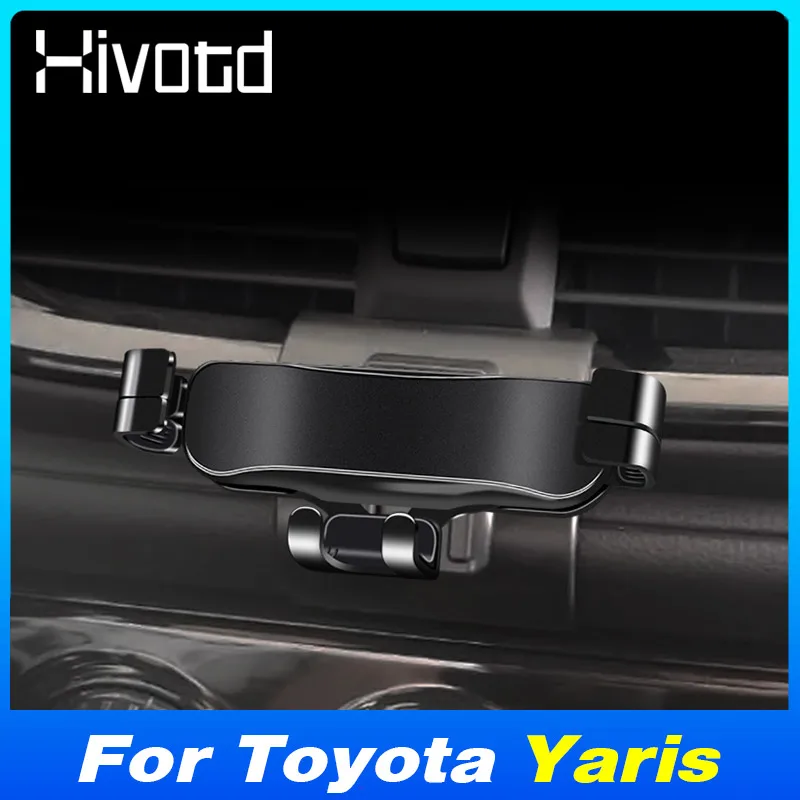 

360° Rotation Air Outlet Conditioning Phone Holder Auto Interior Stylings Mobile Cell Support Bracket For Toyota Yaris 2016-2022