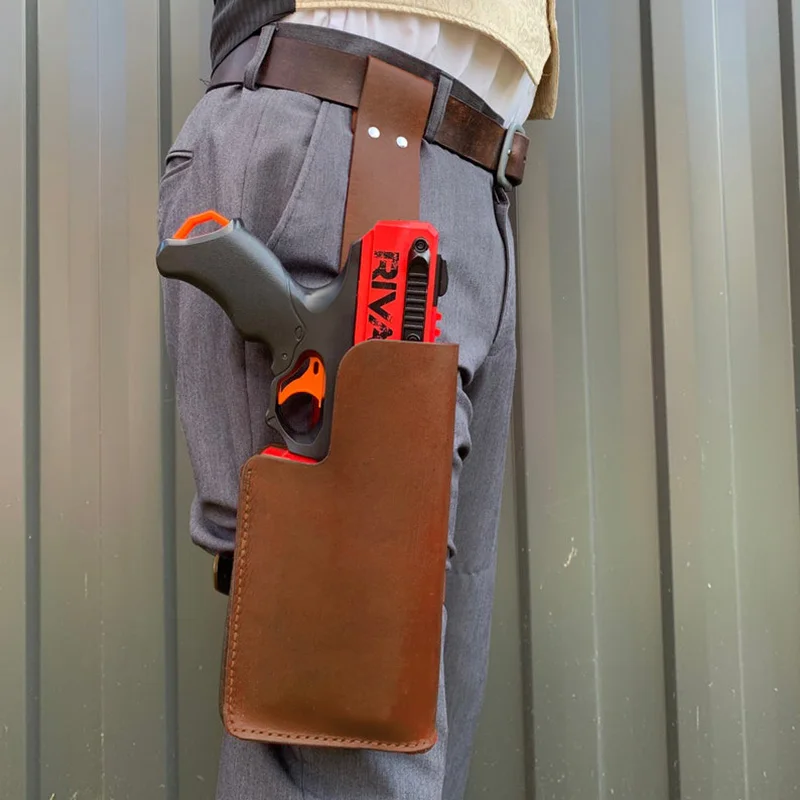 Funda táctica para pistola Nerf Kronos, funda de cuero para pistola, soporte para pierna caída, muslo, Cuerpo Punk, equipo Larp, Kit de liga Hammershot Strongarm