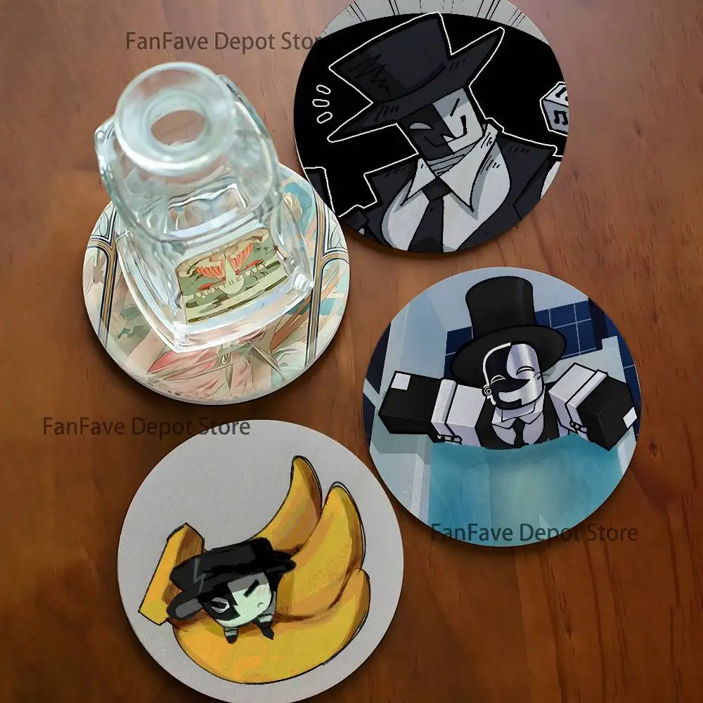 D-Die of D-Death Artful Round Coaster Non-slip table mat Insulated Coasters Kitchen Dining Room Tabletop Decor