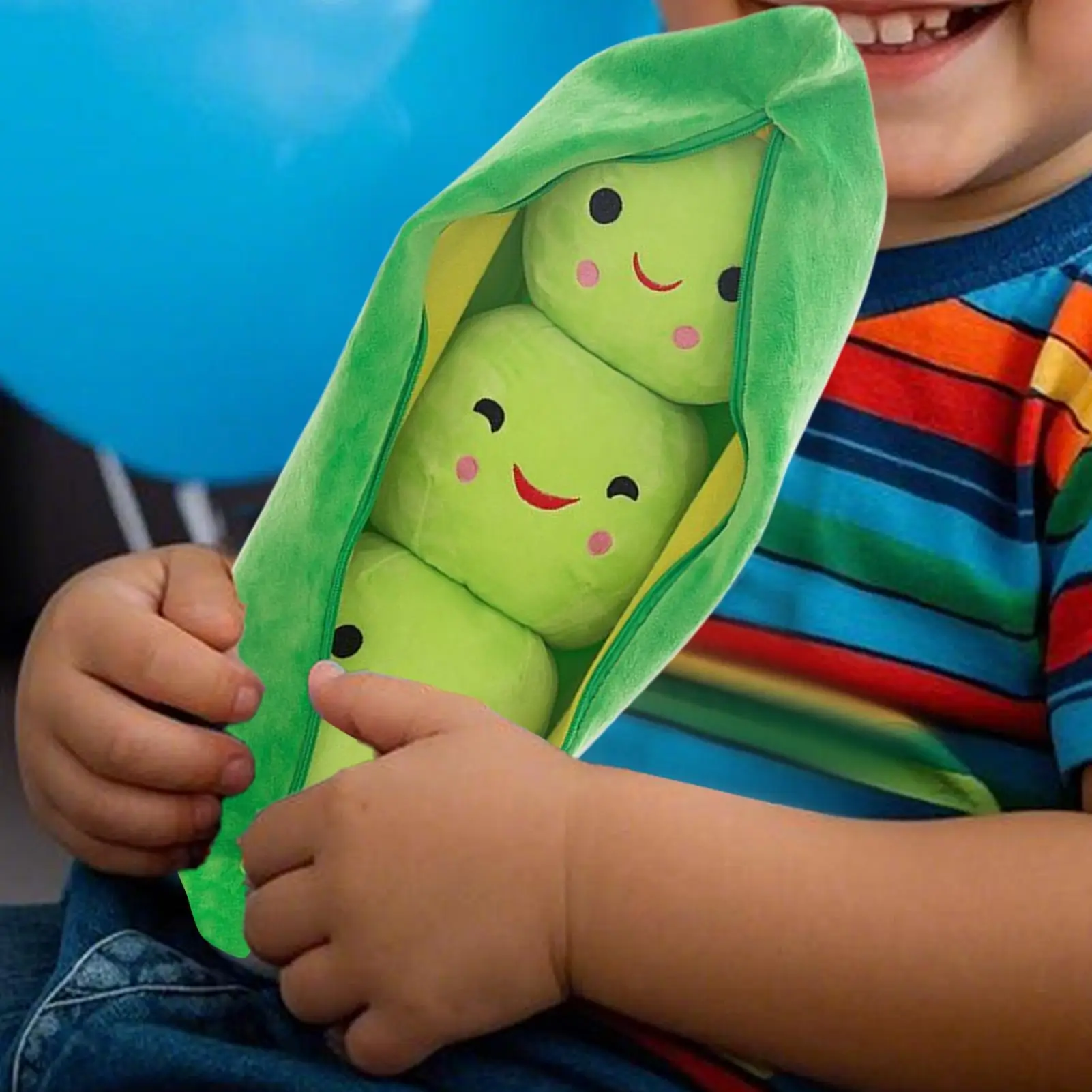 new Cartoon Pea Pod Plush Toy Cute Cartoon Pea Plush Peasecod Stuffed Dolls Toys for Children Christmas Birthday Gift