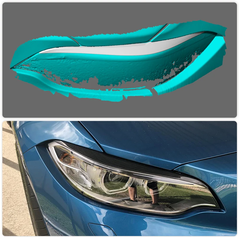 Car Front Bumper Headlight Eyelids for BMW 2 Series F87 M2 F22 F23 M Sport Coupe 2014-2018 Front Eyebrows Body Kits Carbon Fiber