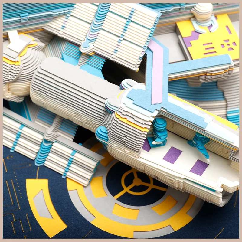 3D 紙彫刻モデル装飾玩具引き裂く付箋ステレオスペース紙モデル少年クラフト玩具アートワーク