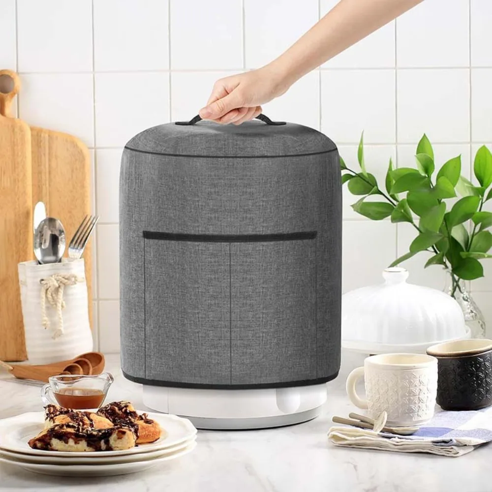 Oxford Cloth Air Fryer Dust Cover Oil-resistant with Pocket Kitchen Pressure Cooker Cover Reusable Washable