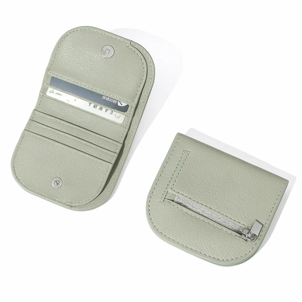 

Simple Zipper Short Wallet Korean Style Multi-card Coin Purse Multifunction Mini PU Leather Card Holder Clutch