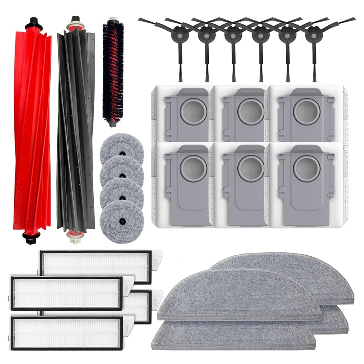 T71C Replacement Parts for Roborock S8 Maxv Ultra /S8 Max Ultra Vacuum Cleaner Main Side Brush Hepa Filter Mop Cloth Dust Bag