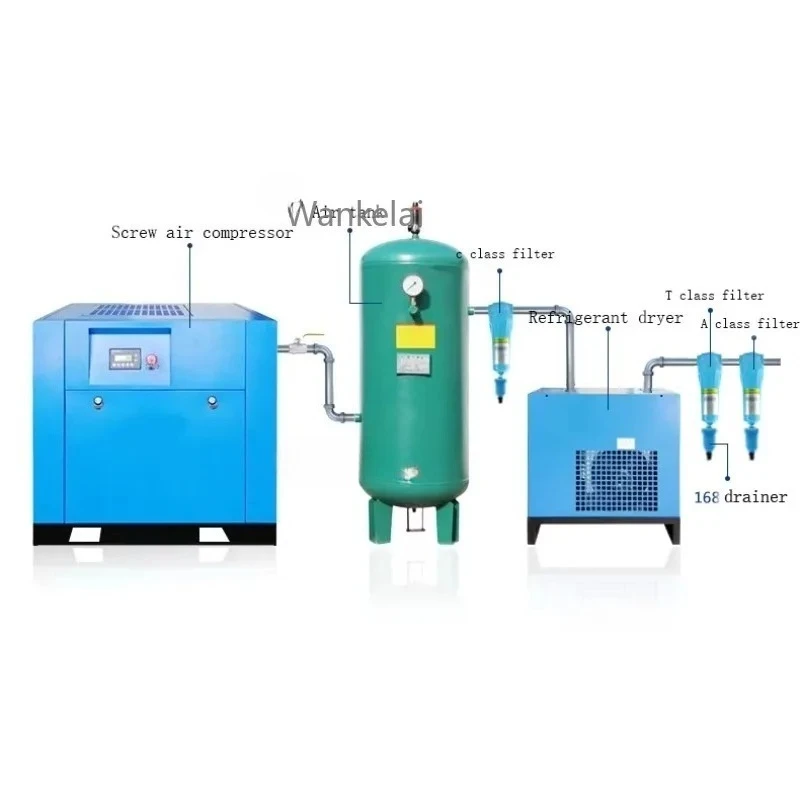 7.5KW 10HP Rotary Screw air Compressor Permanent Magnet Synchronous Frequency 1.2m3/min PM VSD Energy-saving air Compressor
