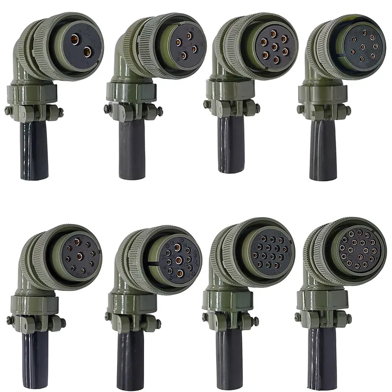 2PCS 5015 MIL STD 20-23 Circular Connectors Set - MS3108A Plug MIL-C 20-19 20-4 Specifications for Electronic Components