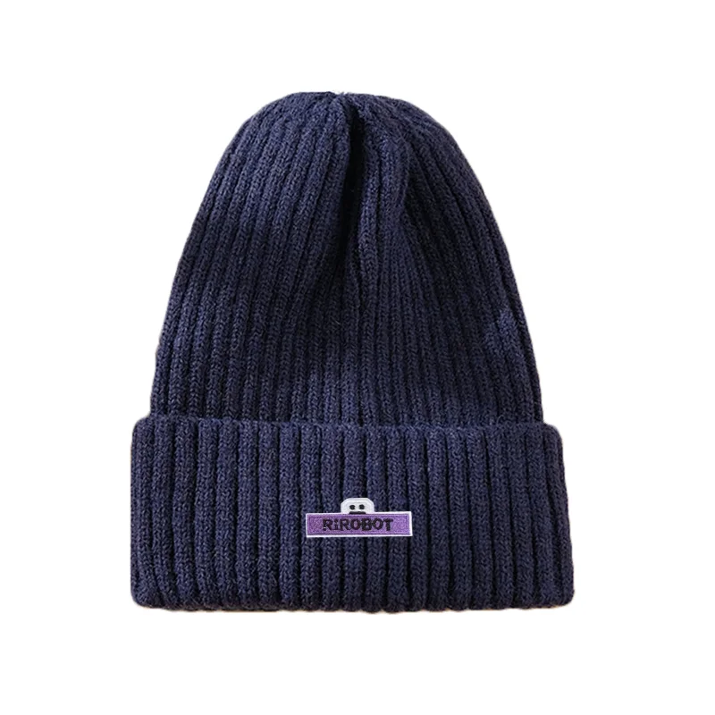 

RiRobot Fleece Lined Winter Beanie for Men Women Solid Color Knitted Skull Cap Warm Thermal Polyester Knit Cap for Cold Weather