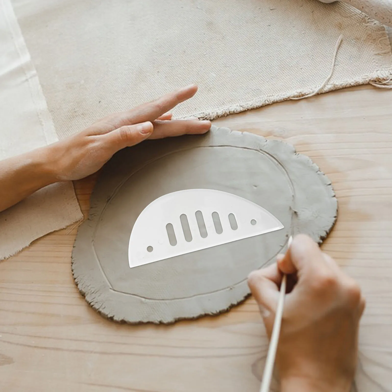 

Sculpting Tool Shaping Carving Smoothing Plastic Scraper Ceramic Artists Hobbyists Diy Projects Durable Lightweight Crescent