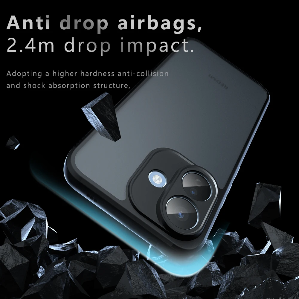 Skin Sensation Airbag Anti Drop Case Cover for Redmi Note 17 Pro Mircropyle Back Case Cover Redmi Note 17 Fundas Redmi Note 15