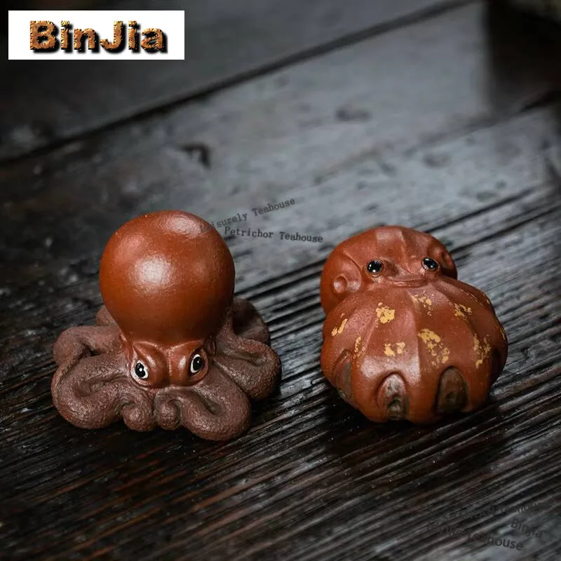 

Рыба-багатство Фиолетовый песок Крышка осьминога Блюдце Чайный питомец Традиционная счастливая модель Чайная фигурка Игровые игрушки Чайная статуя Украшения Поставки