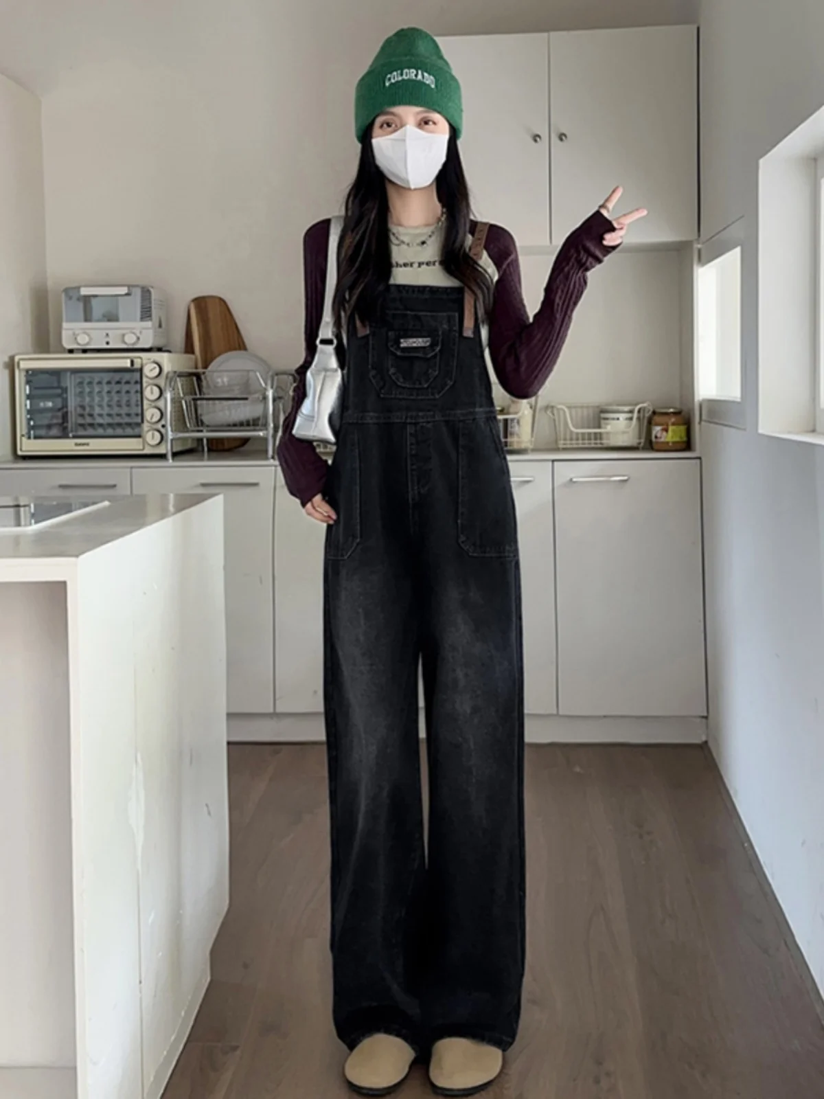2025 Summer Suspender Rompers Oversized Women Solid Jumpsuit Fashion Cargo Overalls Holiday Wide Leg Long Pant Playsuit Wh4