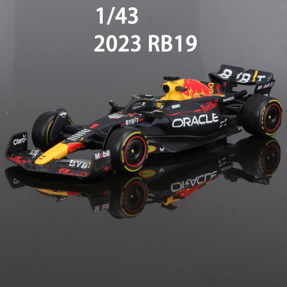 Bburago-レッドブルレーシングカーのモデル、f1式の鋳造玩具、rb19バージョン2023、verstappen 11、ペペez perez、レギュラーバージョン、1:43