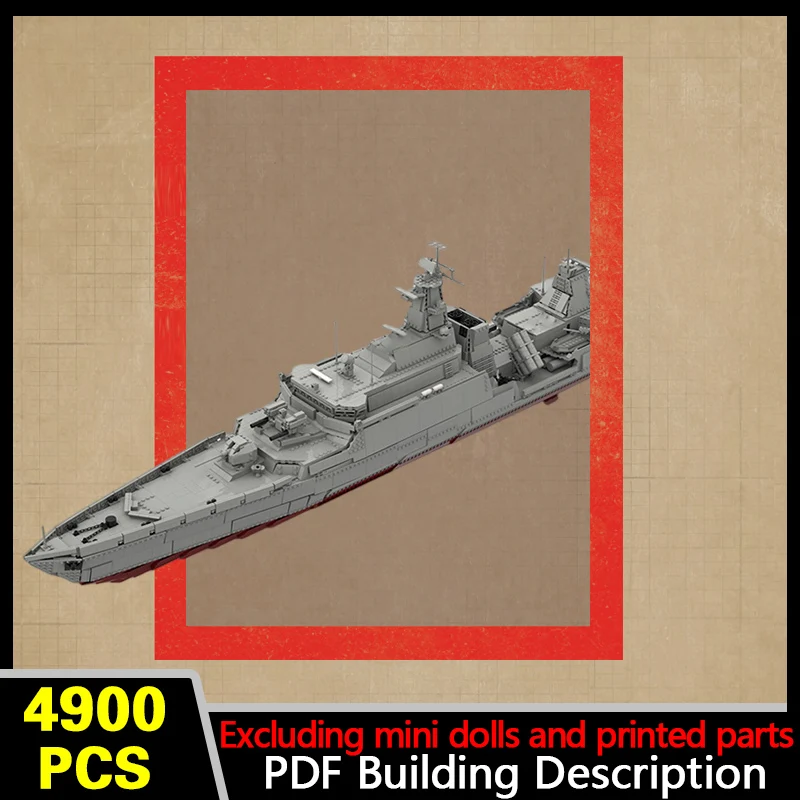 Gepard-Class Frigate Model MOC Building Bricks War Equipment Modular Technology Gifts Holiday Assemble Children Toys Suit