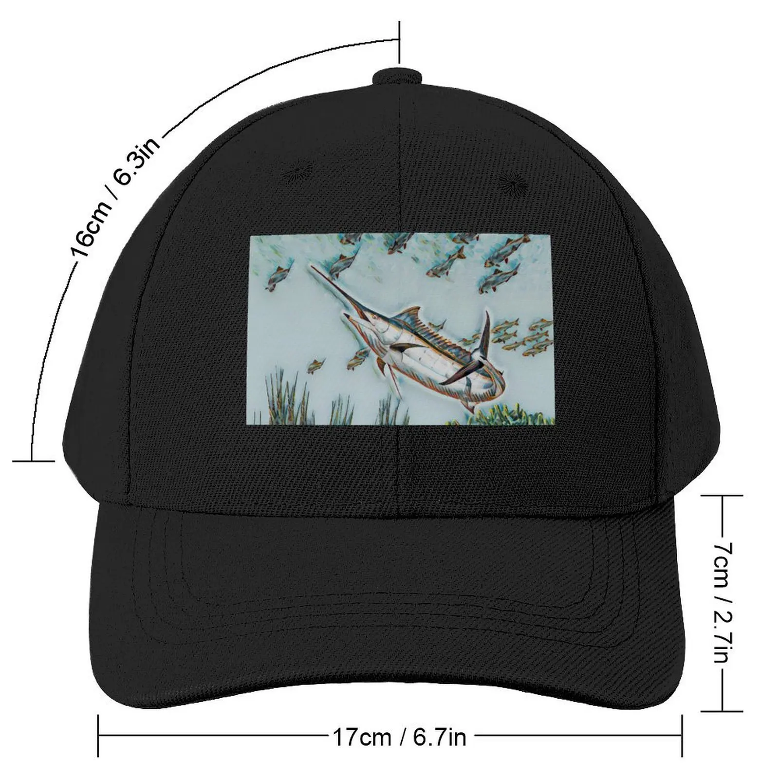 Marlin fish hunt Baseball Cap |-F-| Anime Kids Hat Women Caps Men's